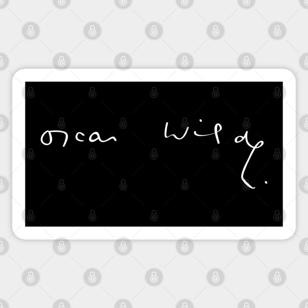 Signature of Oscar Wilde, Irish Playwright and Poet Sticker by TuncGK